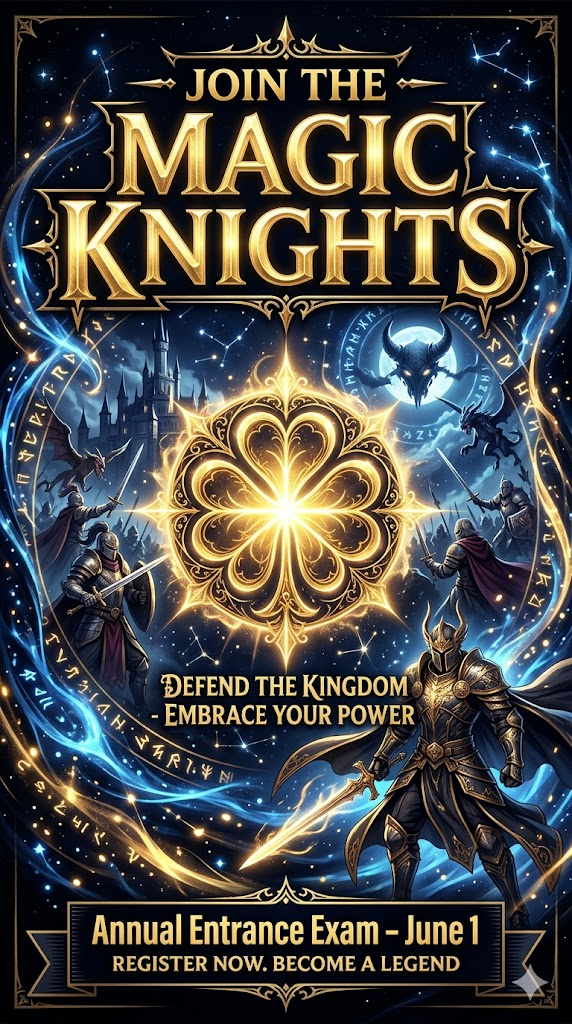 Black Clover Magic Knight Recruitment